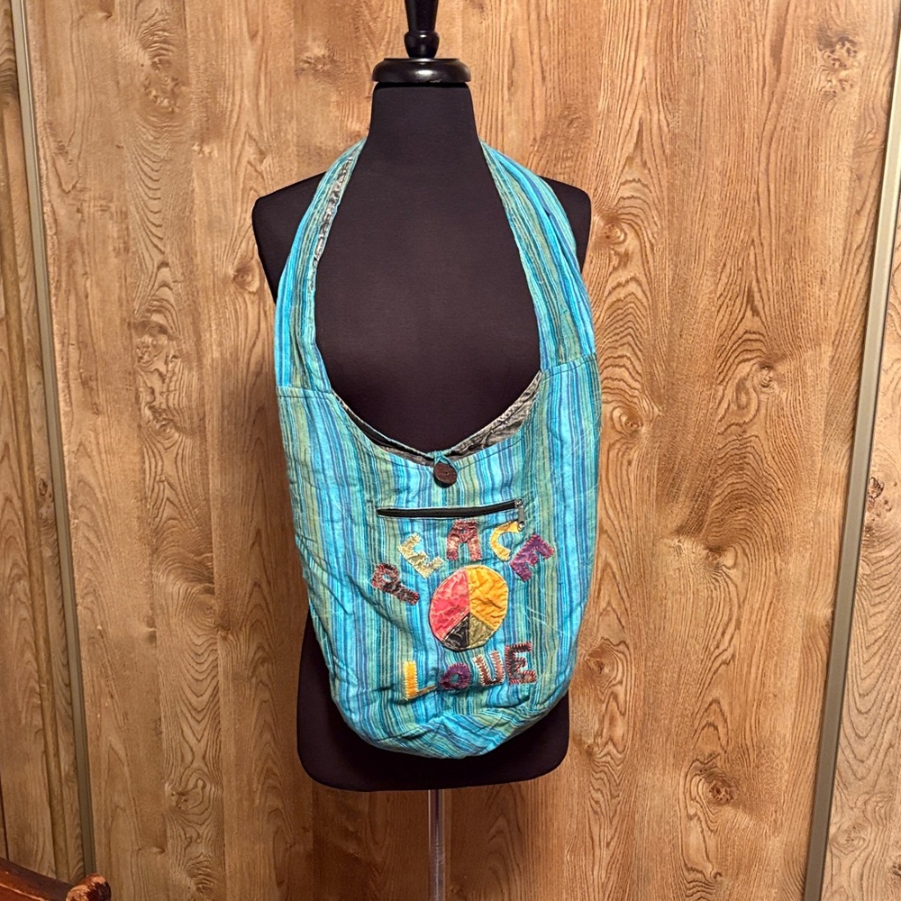 Boho Striped Women's Bag from Nepal